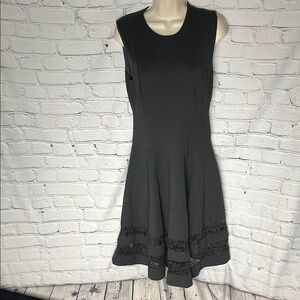 Jason Wu Black Fit and Flare Midi Dress